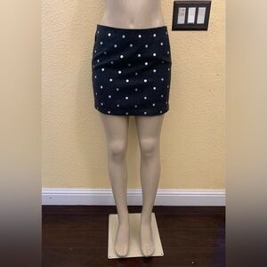 Moschino Jeans Size 8 Dark Gray Studded Mini Skirt